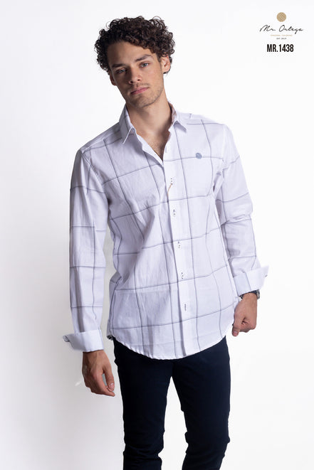 CAMISA CUADROS BLANCO