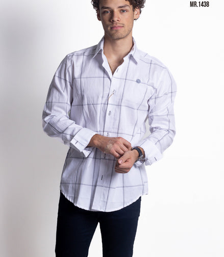 CAMISA CUADROS BLANCO