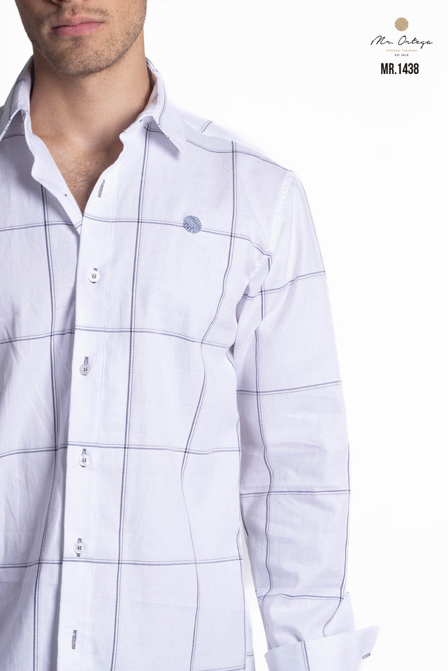 CAMISA CUADROS BLANCO