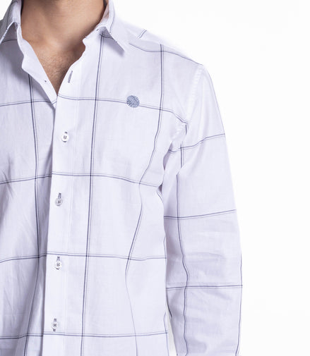 CAMISA CUADROS BLANCO