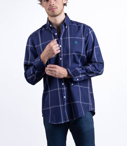 CAMISA CUADROS AZUL Y BLANCO
