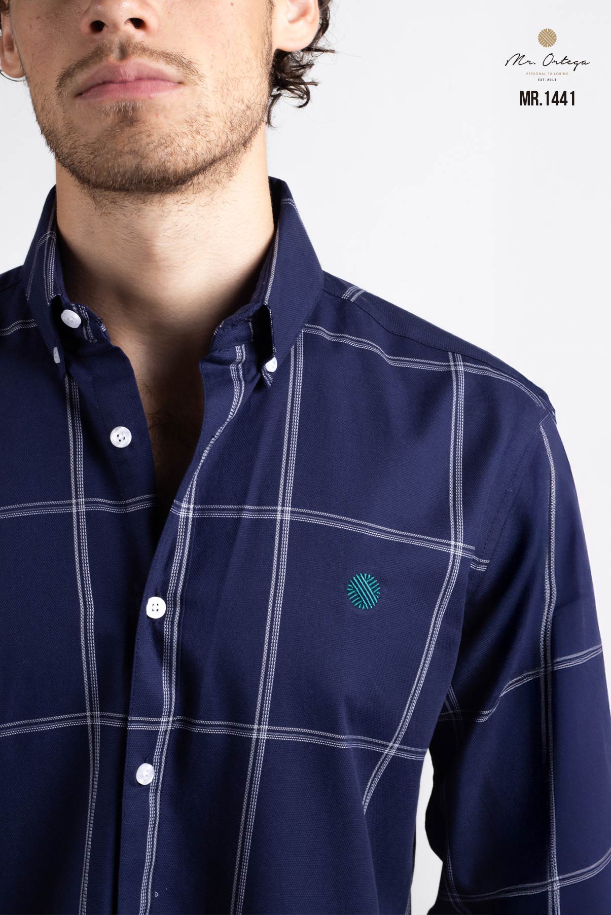 CAMISA CUADROS AZUL Y BLANCO