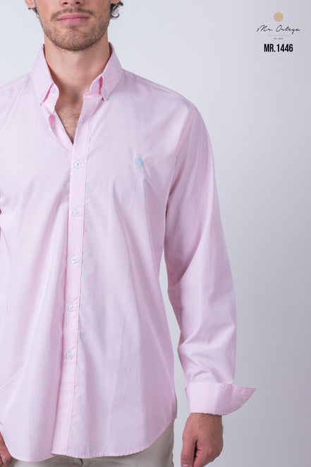 CAMISA CUADROS ROSA Y BLANCO