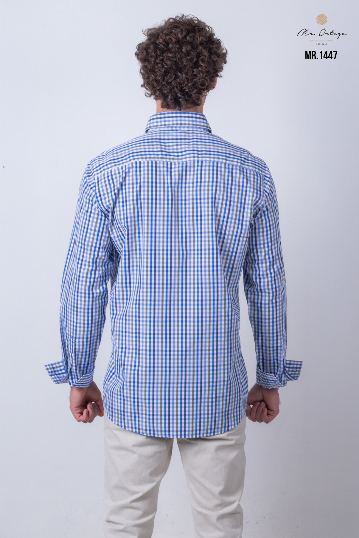 CAMISA CUADROS AZUL, BLANCO Y VERDE