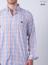 CAMISA CUADROS NARANJA, AZUL Y BLANCO