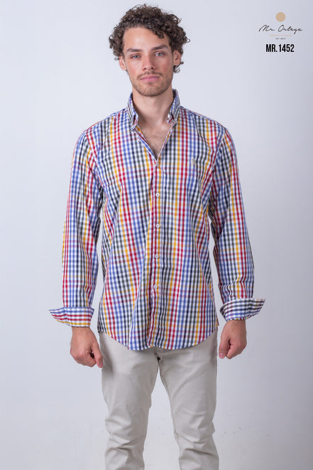 CAMISA CUADROS ROJO, AMARILLO, VERDE, AZUL Y BLANCO