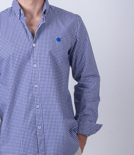 CAMISA CUADROS BLANCO Y AZUL