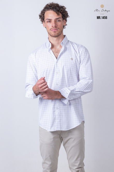 CAMISA CUADROS BLANCO