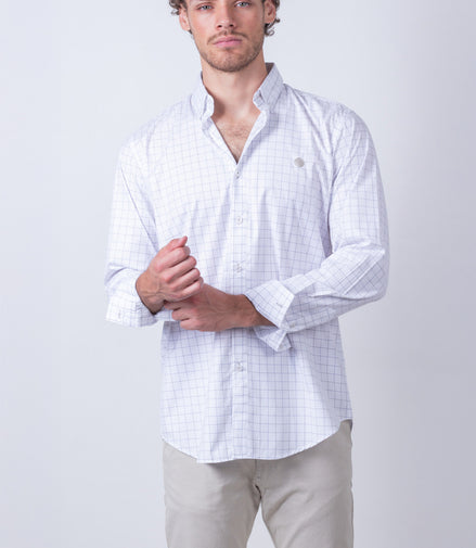 CAMISA CUADROS BLANCO
