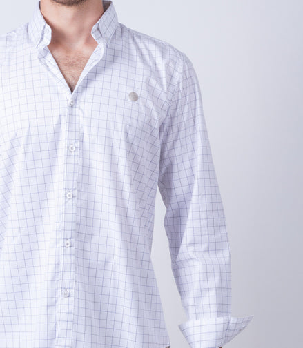 CAMISA CUADROS BLANCO