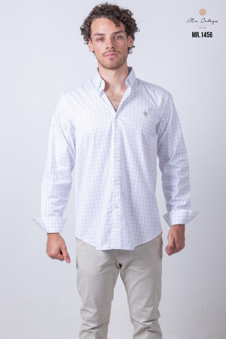 CAMISA CUADROS BLANCO