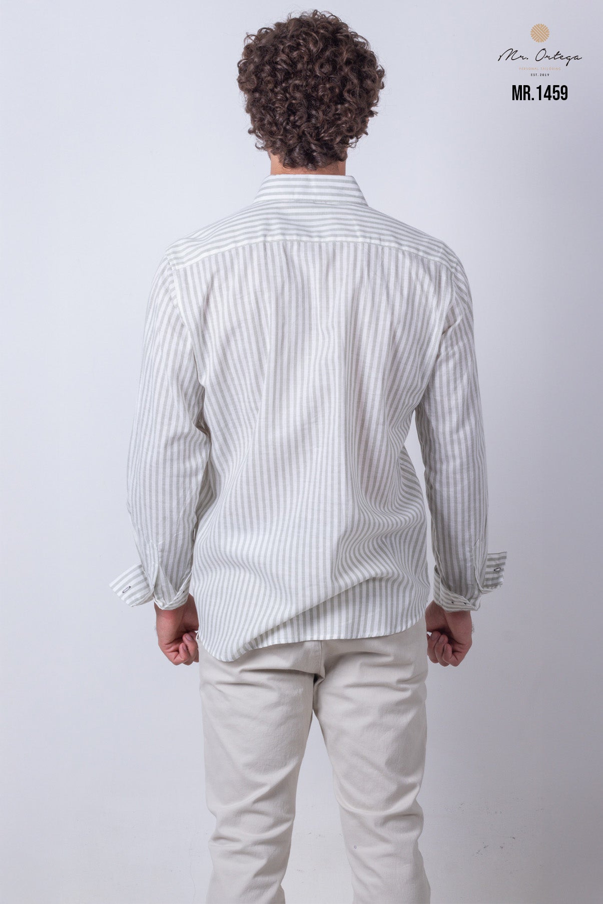 CAMISA RAYAS VERDE Y BLANCO