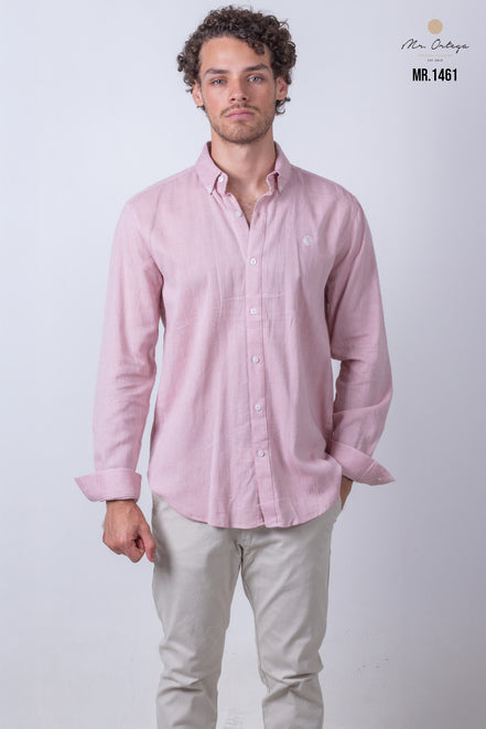 CAMISA LISA ROSA CLARO
