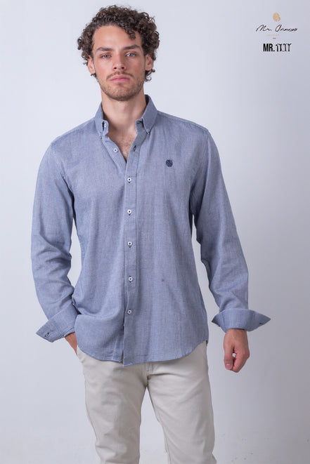 CAMISA LISA AZUL MARINO