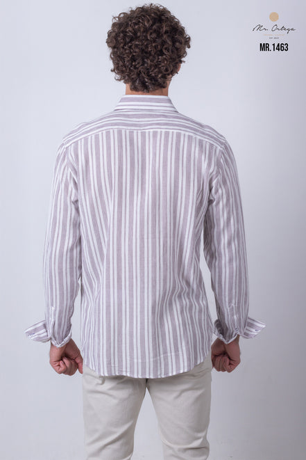 CAMISA RAYAS TINTO Y BLANCO