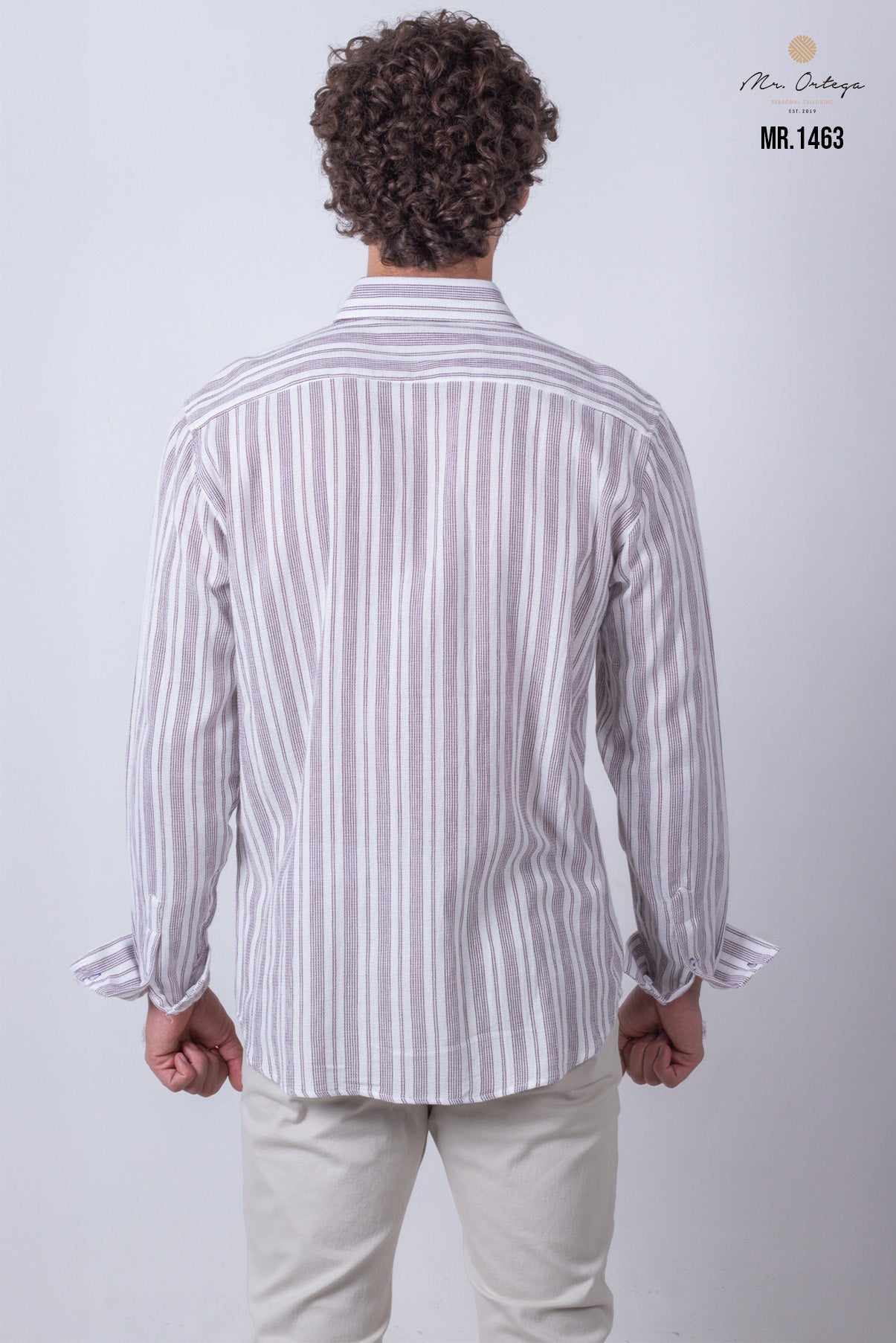CAMISA RAYAS TINTO Y BLANCO
