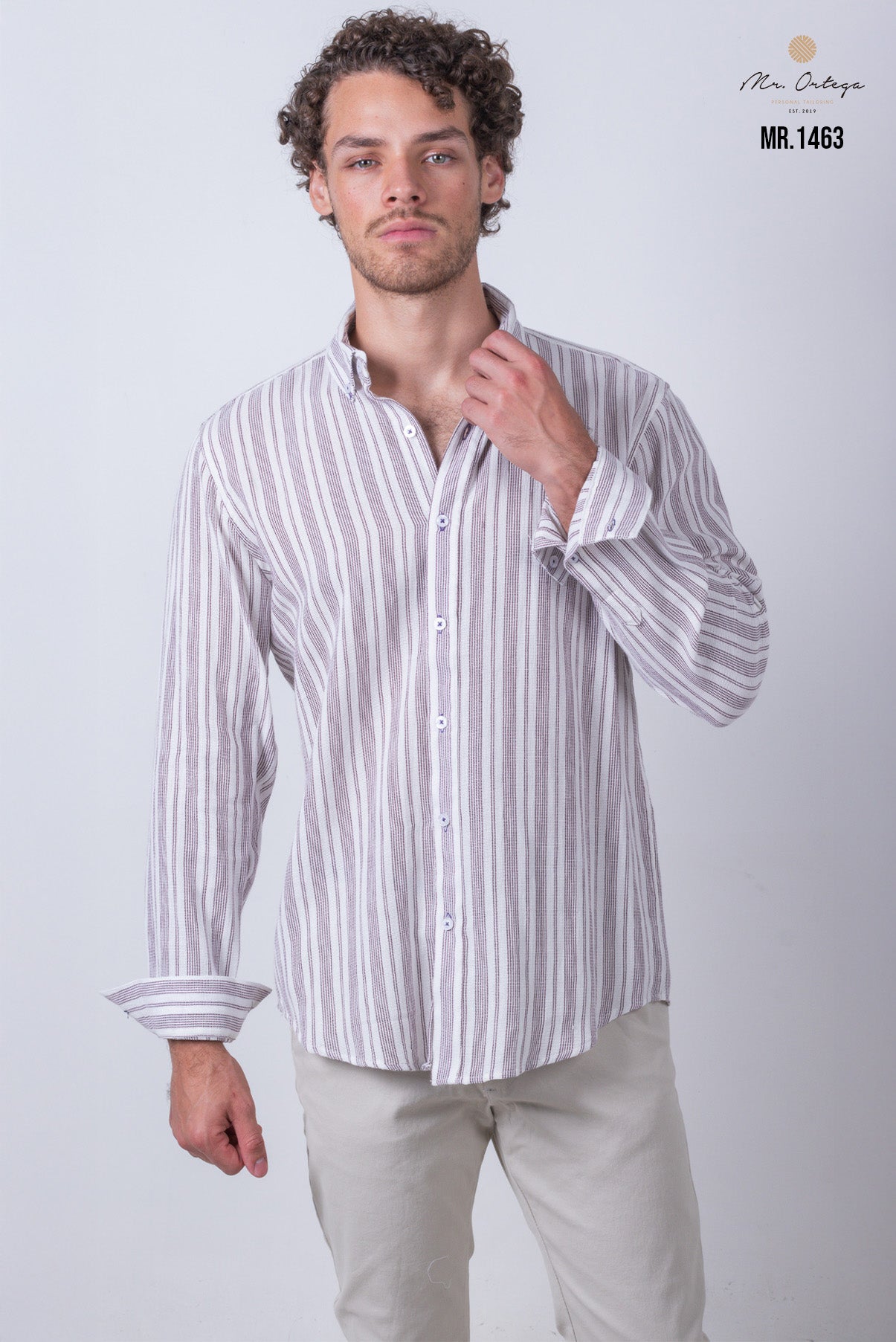 CAMISA RAYAS TINTO Y BLANCO