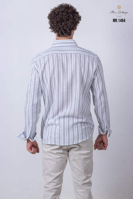 CAMISA RAYAS AZUL Y BLANCO