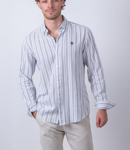 CAMISA RAYAS AZUL Y BLANCO
