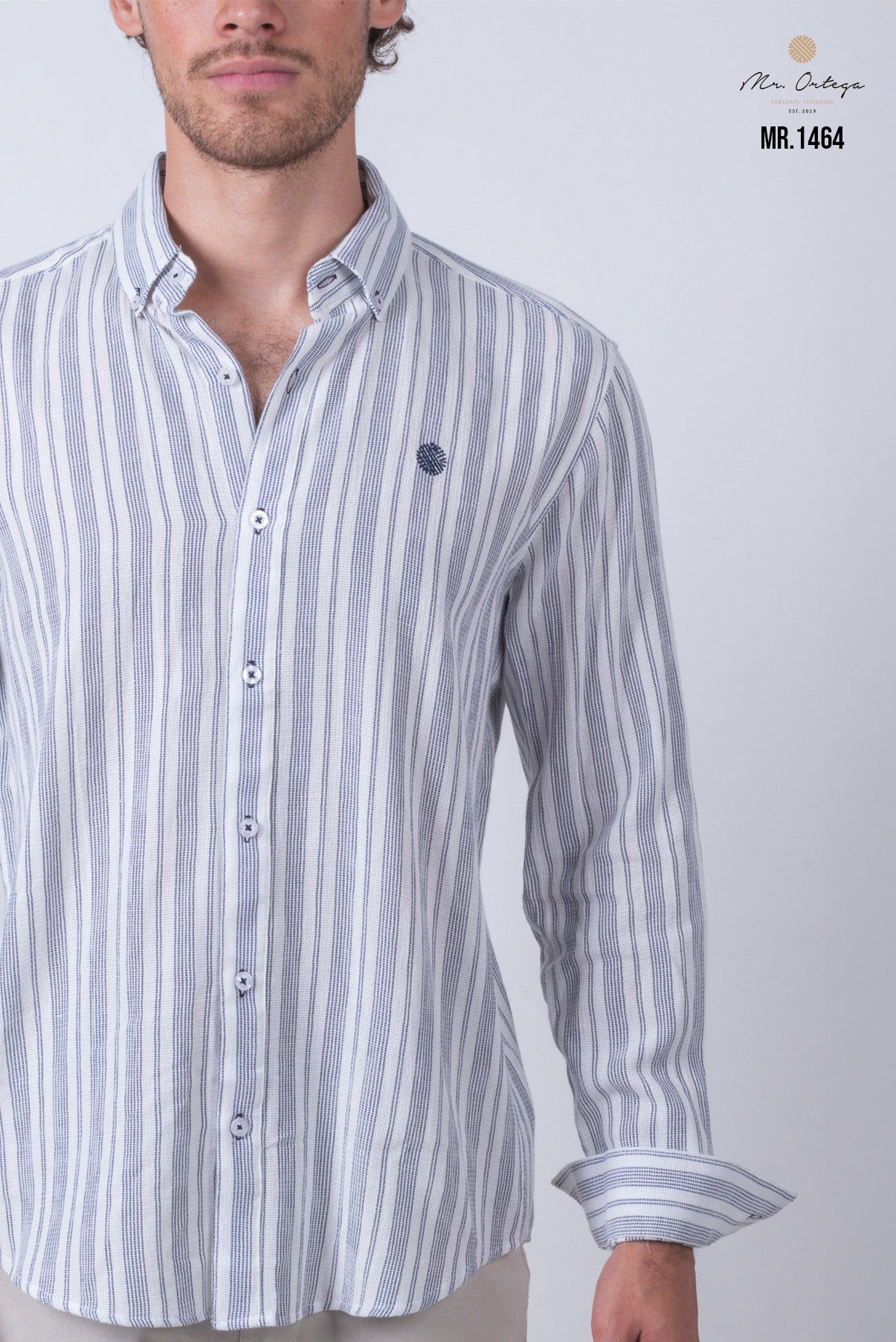 CAMISA RAYAS AZUL Y BLANCO MANGA LARGA