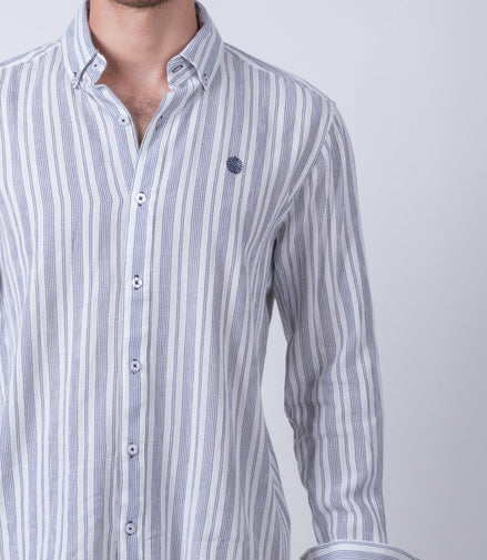 CAMISA RAYAS AZUL Y BLANCO