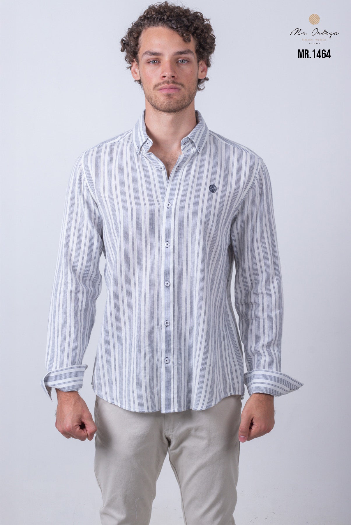 CAMISA RAYAS AZUL Y BLANCO MANGA LARGA