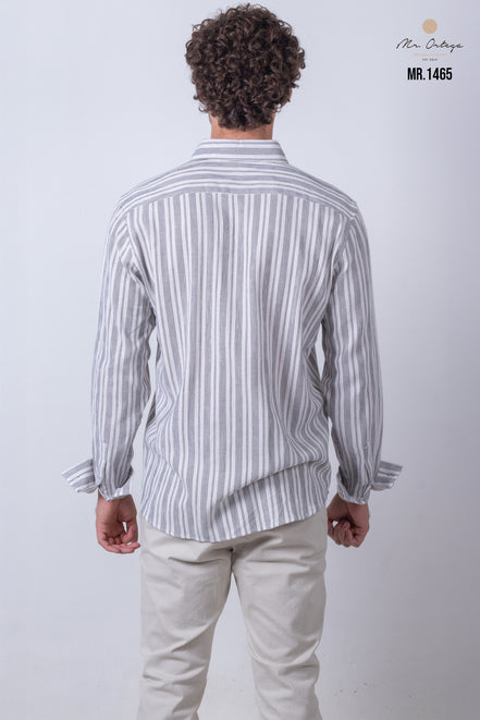 CAMISA RAYAS NEGRO Y BLANCO