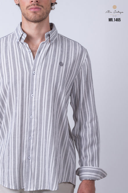 CAMISA RAYAS NEGRO Y BLANCO