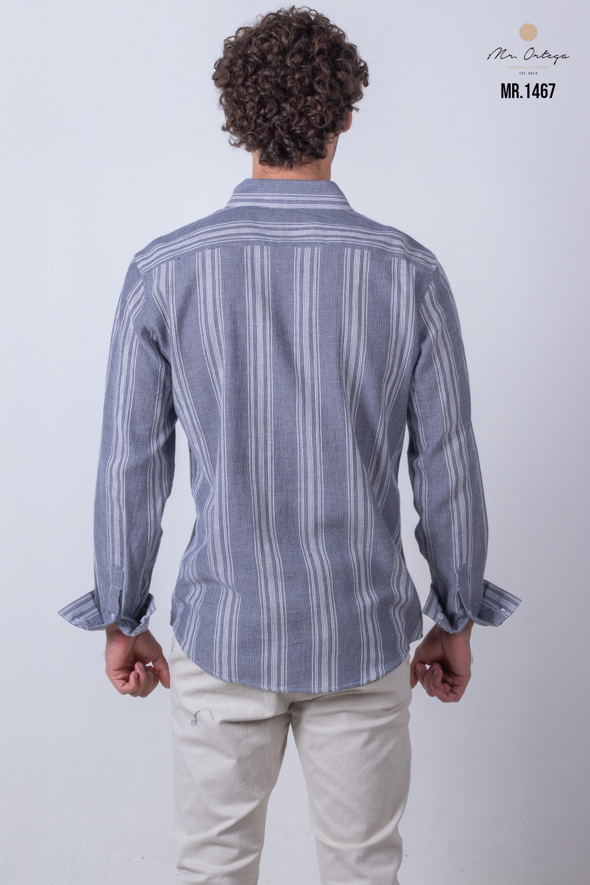 CAMISA RAYAS AZUL MARINO Y BLANCO