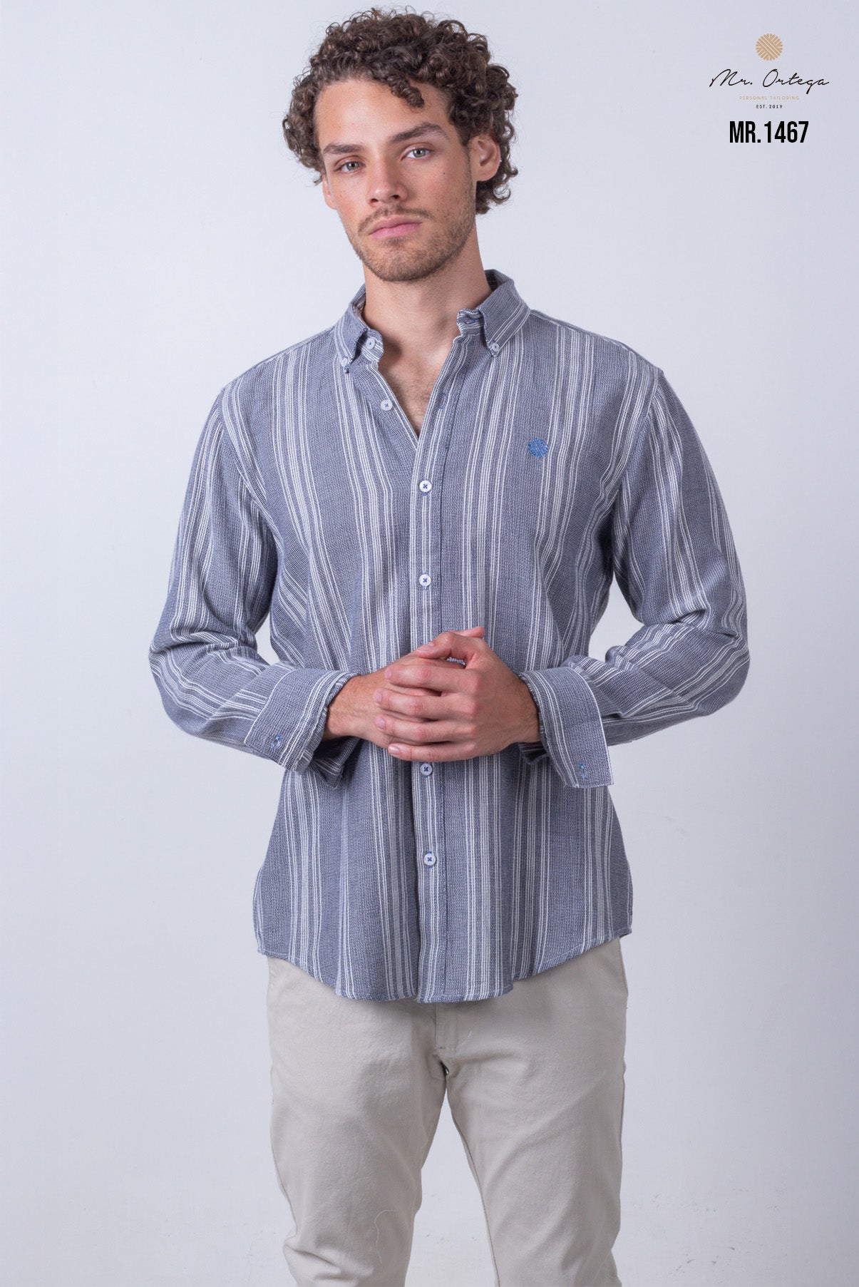 CAMISA RAYAS AZUL MARINO Y BLANCO