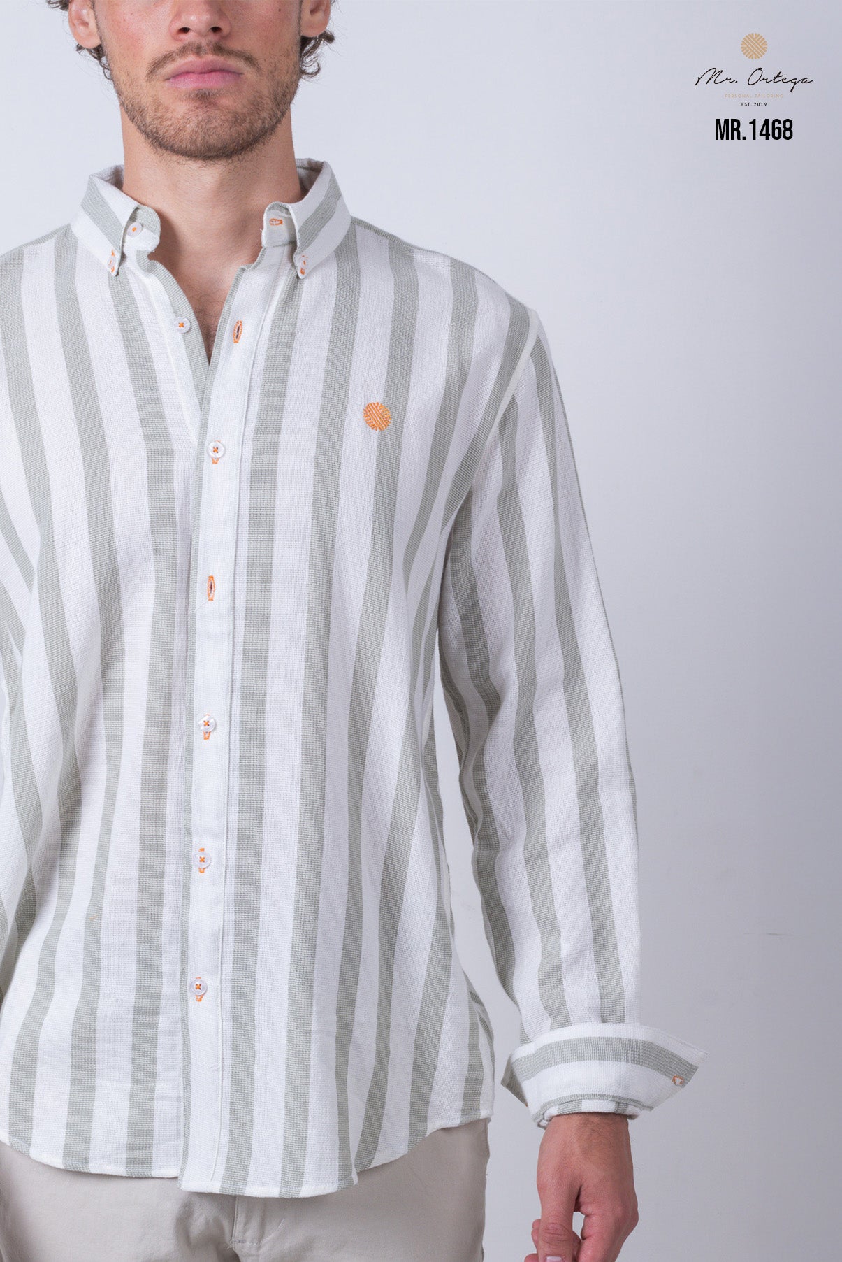 CAMISA RAYAS VERDE Y BLANCO