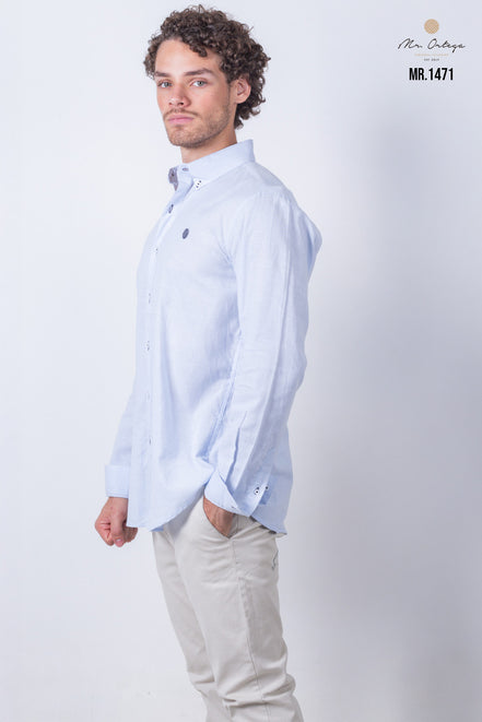 CAMISA LISA AZUL CLARO