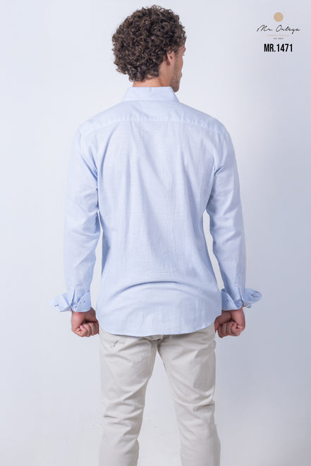 CAMISA LISA AZUL CLARO