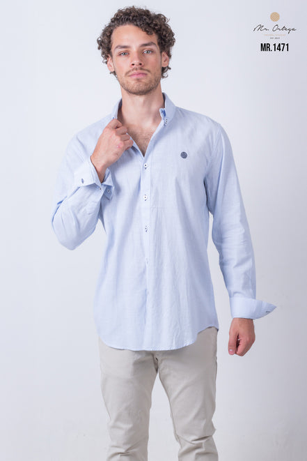 CAMISA LISA AZUL CLARO