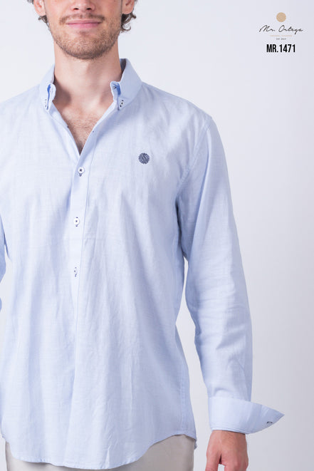 CAMISA LISA AZUL CLARO