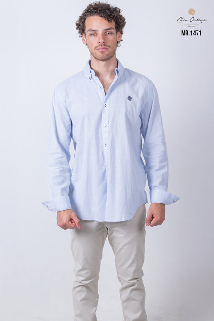 CAMISA LISA AZUL CLARO