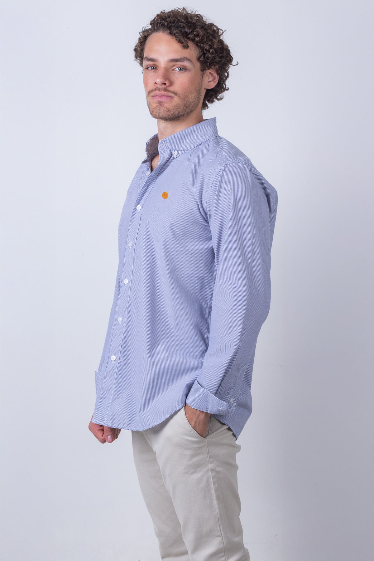 CAMISA LISA AZUL CLARO MANGA LARGA