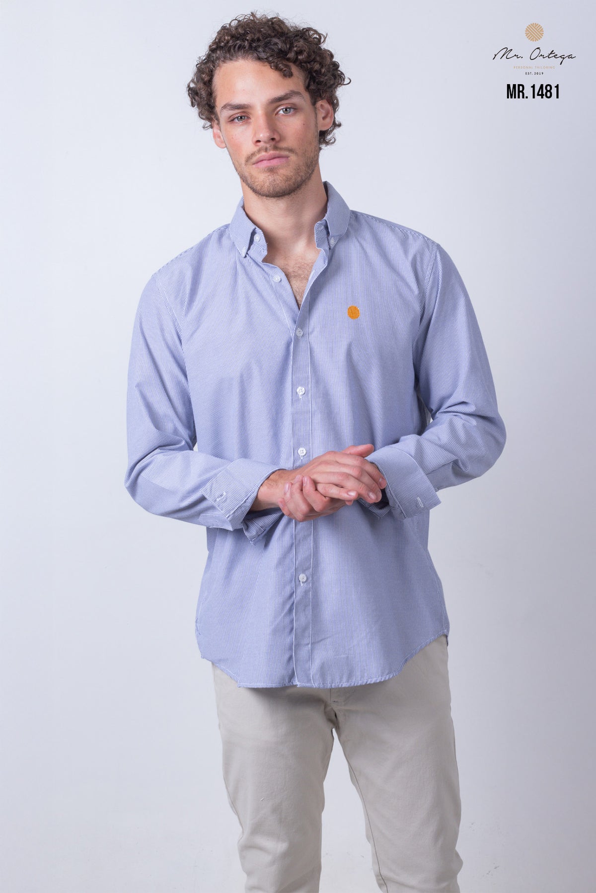 CAMISA LISA AZUL CLARO MANGA LARGA