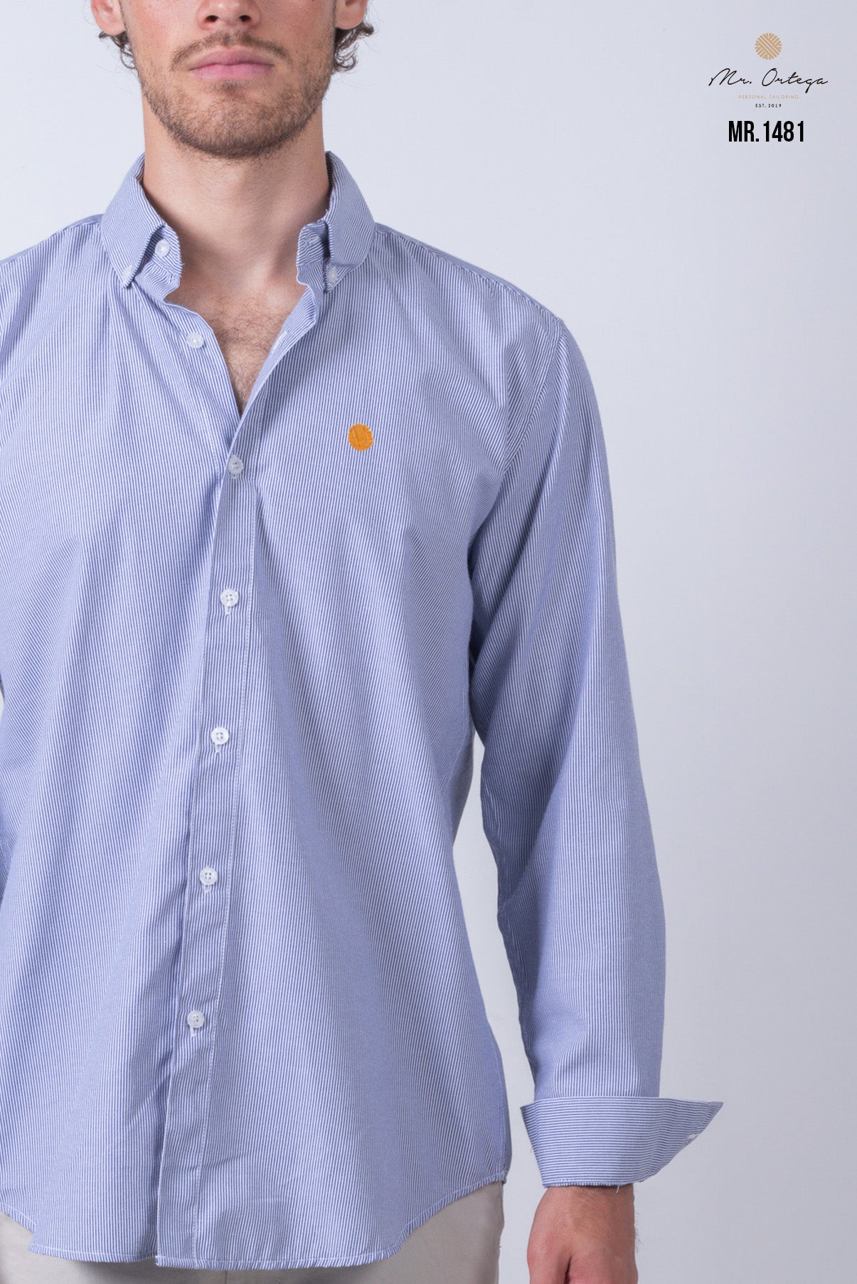 CAMISA LISA AZUL CLARO MANGA LARGA