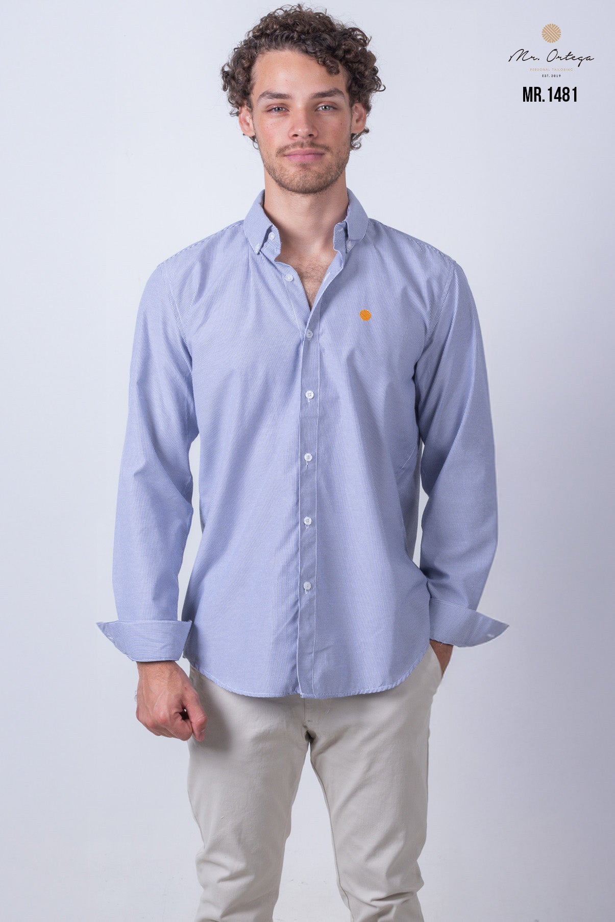 CAMISA LISA AZUL CLARO MANGA LARGA