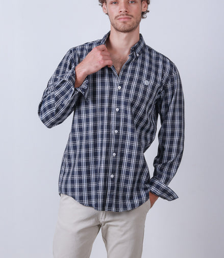 CAMISA CUADROS AZUL Y BLANCO