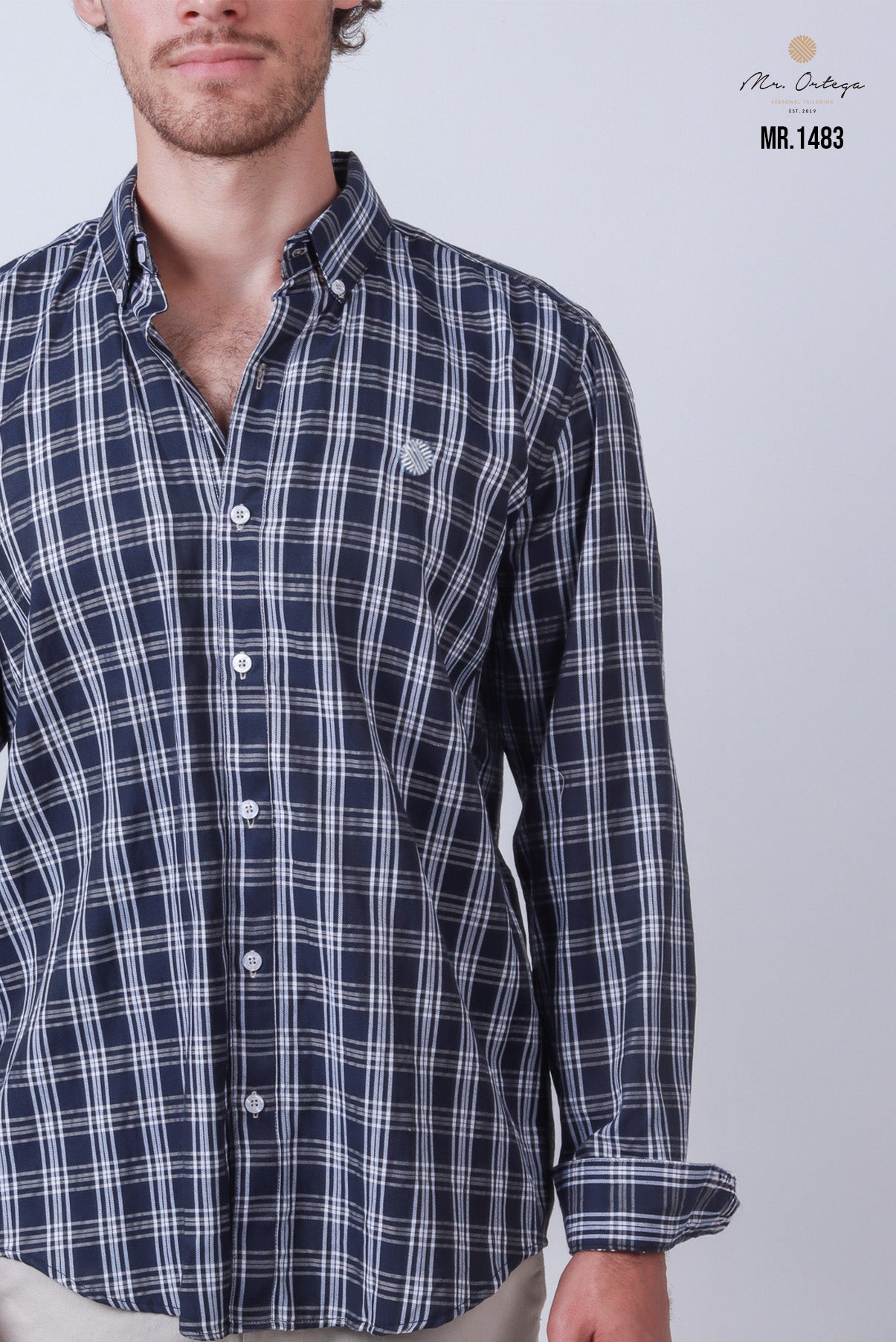 CAMISA CUADROS AZUL Y BLANCO