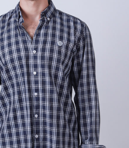 CAMISA CUADROS AZUL Y BLANCO