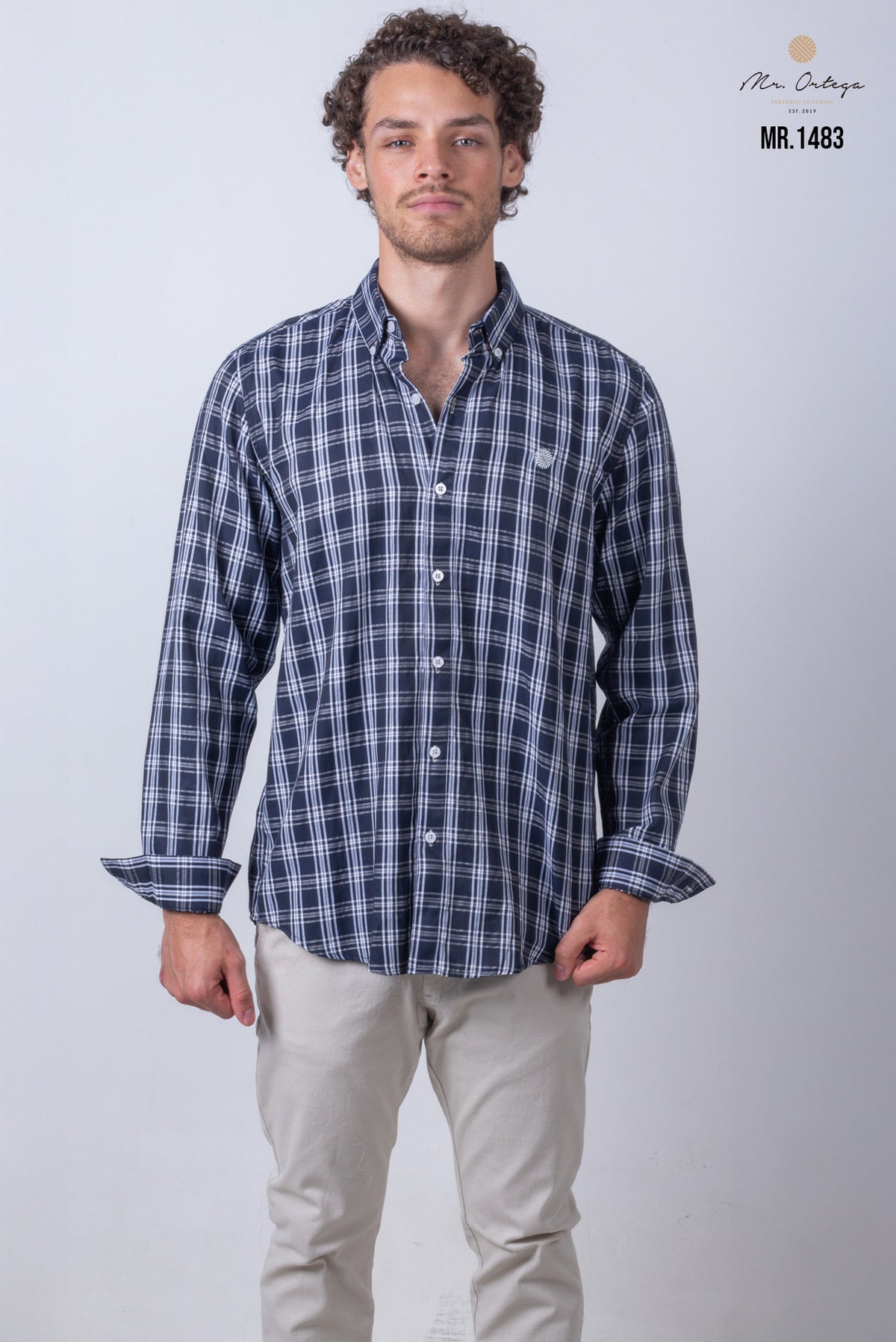 CAMISA CUADROS NEGRO Y BLANCO MANGA LARGA