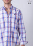 CAMISA CUADROS BLANCO, AZUL Y NARANJA