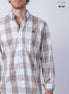 CAMISA CUADROS CAFE Y BLANCO