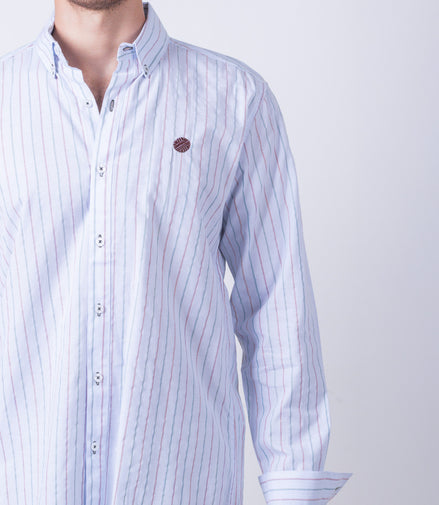 CAMISA RAYAS AZUL, ROJO Y VERDE