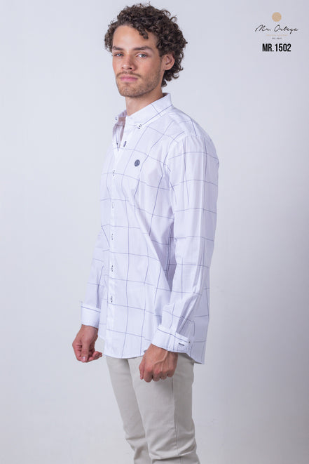 CAMISA CUADROS BLANCO