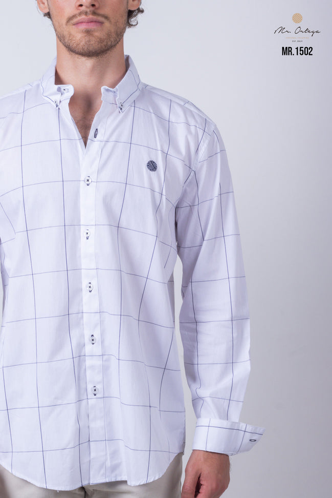 CAMISA CUADROS BLANCO