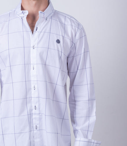 CAMISA CUADROS BLANCO